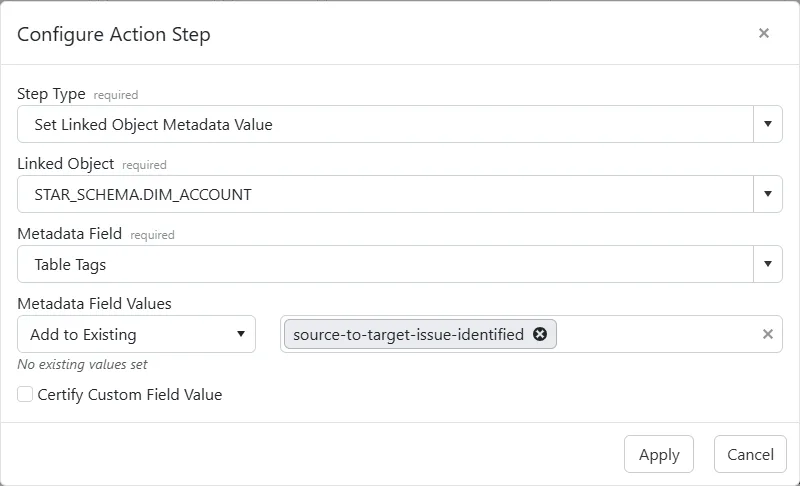 Set Linked Object Metadata Value